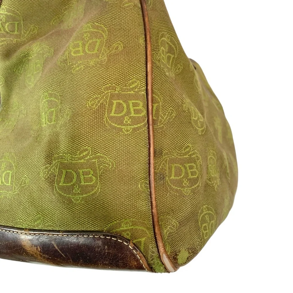DOONEY & BURKE Monogram Canvas Leather Trimmed Satchel
